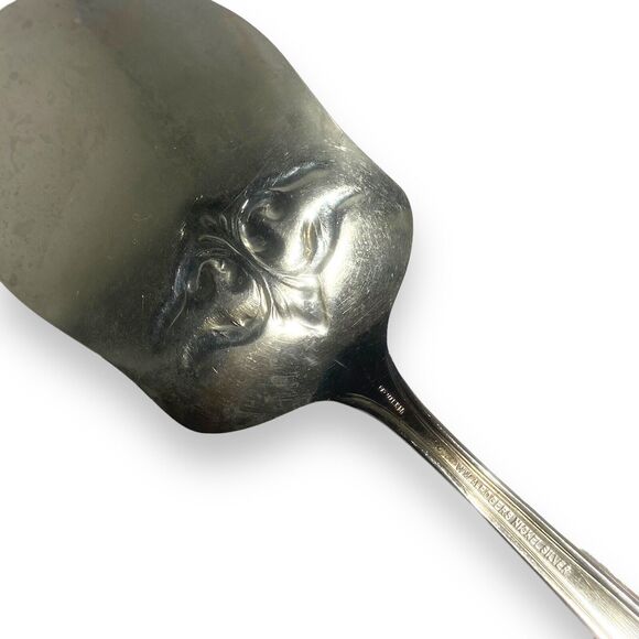 Antique Wm A. Rogers Nickel Silver Cake Pie Server Shovel Spade 9 in - Picture 6 of 10